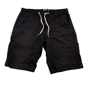 Company 81 Men's Black Drawstring AOP Sailboat Pattern Chino Shorts Size 30